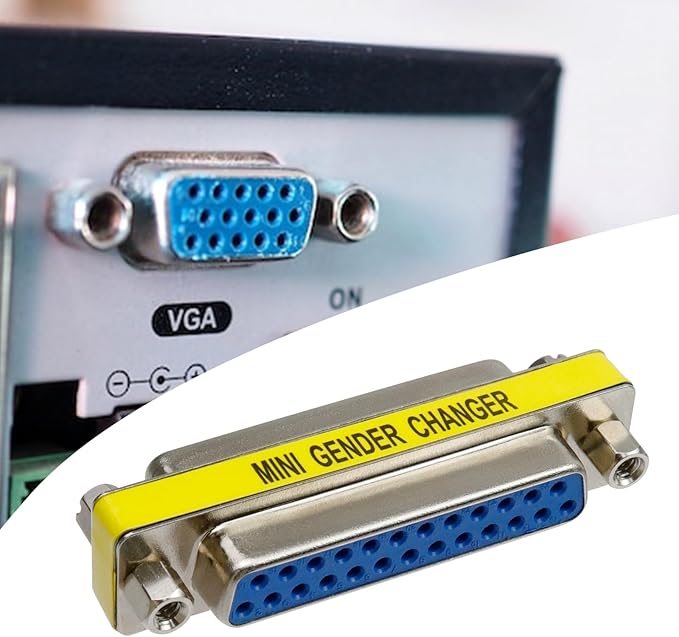 Antrader 4-Pack DB25 25 Pin Serial Port Female to Female Mini Gender Changer Coupler Adapter RS232 Connector