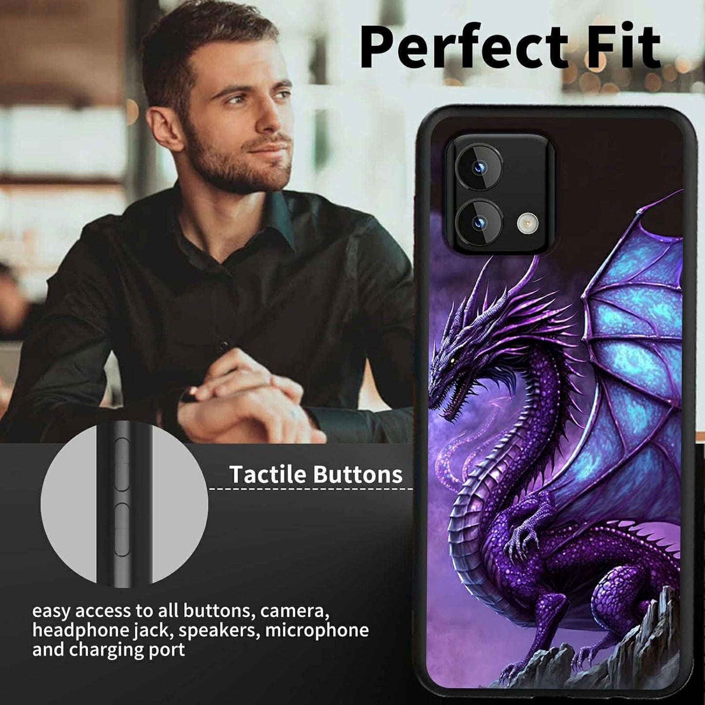 Rossy Moto G Stylus 5G 2023 Case [Not fit 5G 2022], Slim Soft TPU Silicone Shockproof Protective Cover with Purple