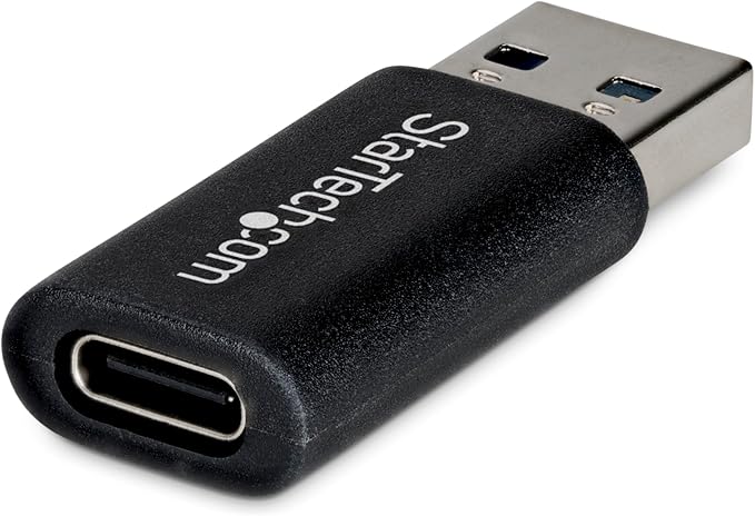 StarTech USB-A to USB-C Adapter, USB-A Male to USB-C Female Converter, USB 10Gbps, 5V 900mA