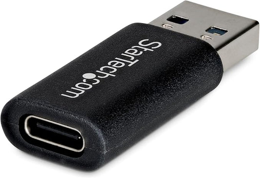 StarTech USB-A to USB-C Adapter, USB-A Male to USB-C Female Converter, USB 10Gbps, 5V 900mA