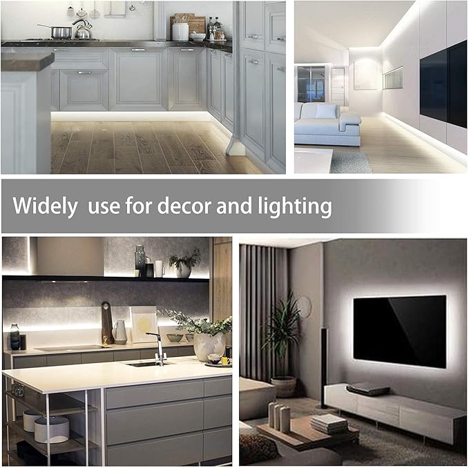 MYPLUS LED Strip Lights White, 16.4ft Daylight White 6000K LED Tape Lights with Dimmable 700 Lumen and 300 LEDs Bright Flexible Led Light Strip for Vanity Mirror,Under Cabinet,Kitchen,Bedroom