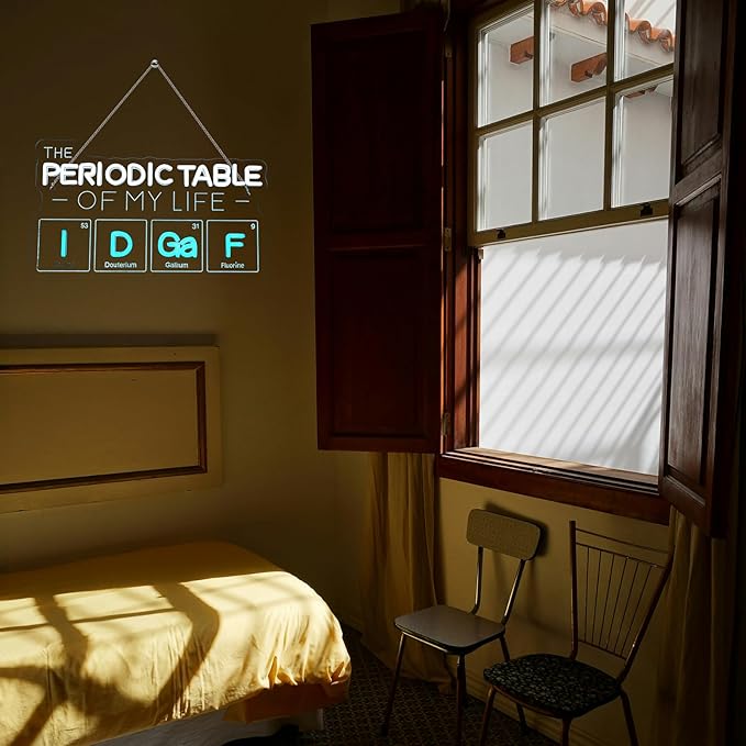 The Periodic Table of My Life Neon Sign, Dimmable Science-Themed Neon Light for Bedroom, Dorm, Geek Gifts