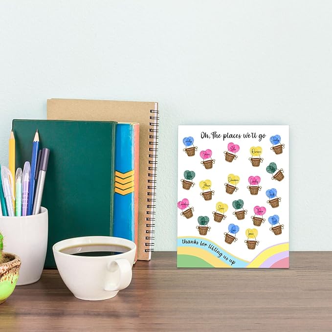 SHLINCO Teachers' Day Thank You Gifts, Suitable for Kindergarten, Primary and Middle School Classroom Souvenirs, Fingerprint Art Canvas DIY, Year-End Gifts for Class Teachers