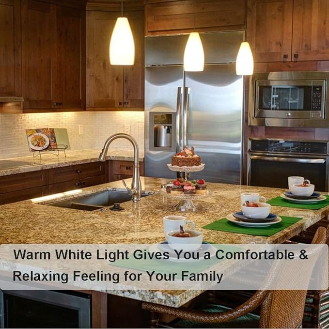 VINACO E11 Bulb, JDE11 120V 75W Halogen Light Bulbs, T4 Mini Candelabra Base, High Output 1150lm, Warm White 2700K, Dimmable, 4-Pack for Ceiling Fan Light Bulbs