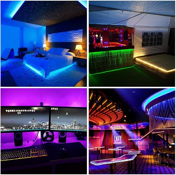 BTF-LIGHTING WS2812B RGB ECO LED Strip, Chasing Effects 5050SMD Individually Addressable 16.4FT 30Pixels/m 150Pixels Flexible Dream Color IP65 for Bedroom DIY Projects DC5V(No Adapter or Controller)