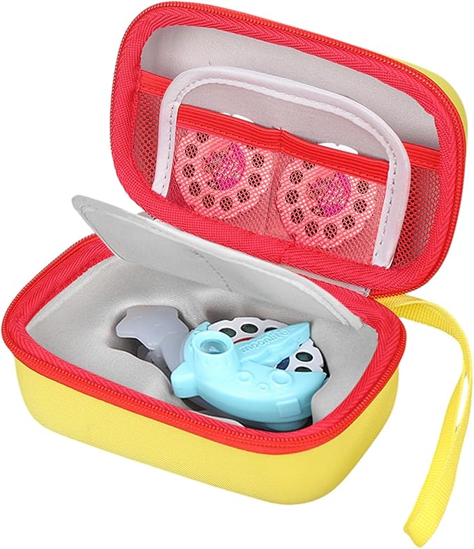 Hard Case Compatible for Moonlite Mini Projector and Story Reels, Storybook Projector Protective Storage Shell, CASE ONLY (Yellow&Red)