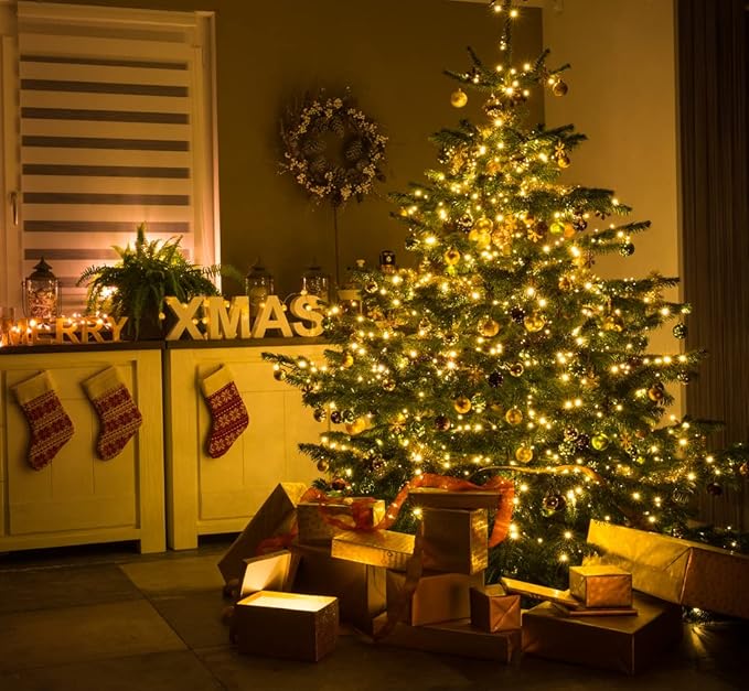 LAMPHOME Christmas String Light,100 Count Incandescent Mini String Light for Indoor & Outdoor Use (Yellow)