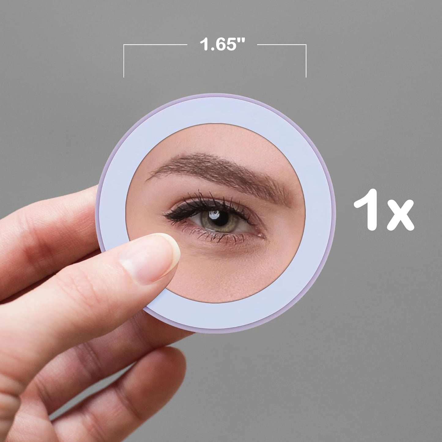 metisinno Magnetic Base Mirror Compatible with PopSocket Phone Grips, Compact Makeup Mirror, Lilac Purple