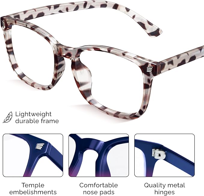 livho High Tech Blue Light Glasses - Advanced Blue Light Blocking Computer Glasses - Screen Fatigue & UV Protection