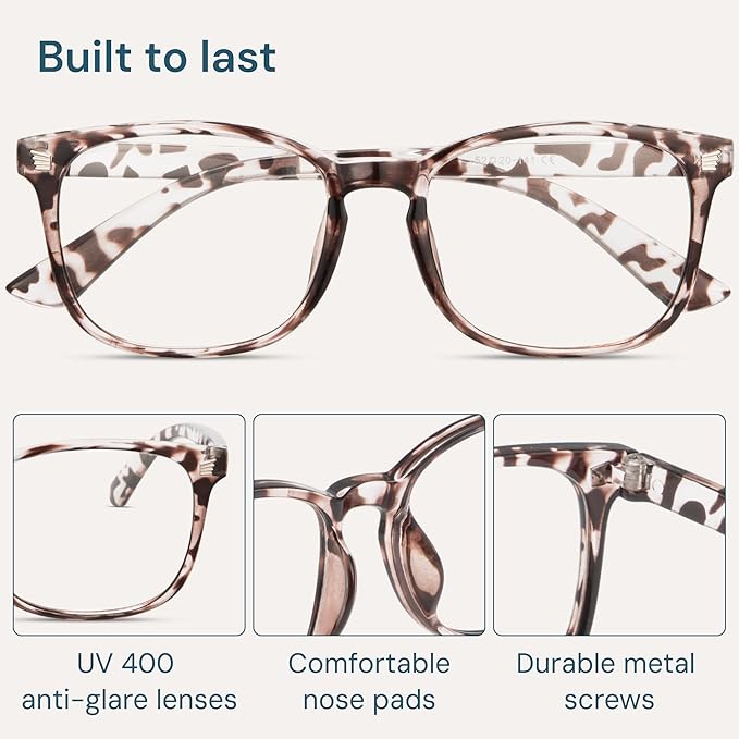 Gaoye Blue Light Glasses for Men - Blocking Square Eyeglasses, Anti UV Ray Computer Gaming Glasses Blue Blockers for Women