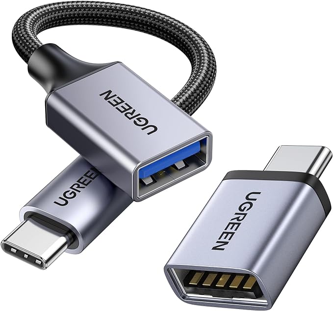 UGREEN USB C to USB A Adapter 2 Pack,USB C Male to USB Female Adapter Compatible with Samsung S23 Ultra MacBook Pro 2023 / Air 2022 iPad Pro/Mini,Thunderbolt 4/3 Device