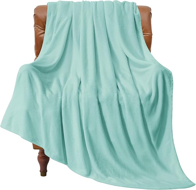BEDELITE Fleece Blanket Haze Blue Throw Blankets for Couch & Bed, Luxury Plush Cozy Fuzzy Blanket 50" x 60", Super Soft Warm Lightweight Throw Blanket for Travel Camping