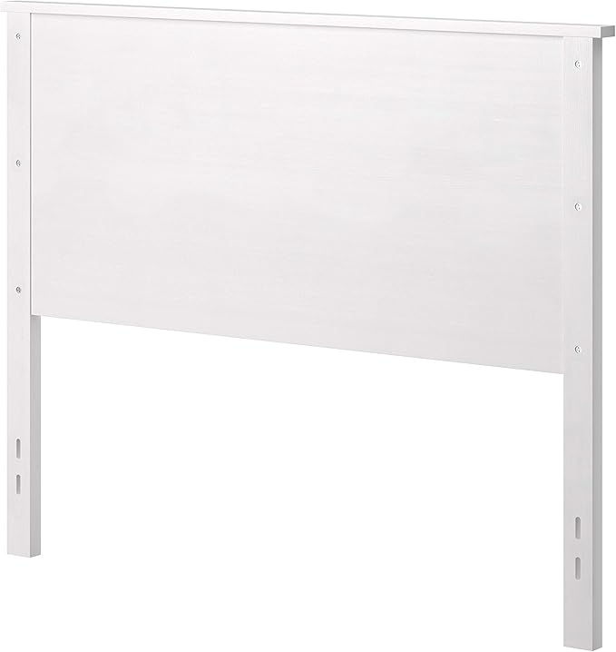 Glenwillow Home Farmhouse Style Wood Panel Headboard in Gloss White - Full Size
