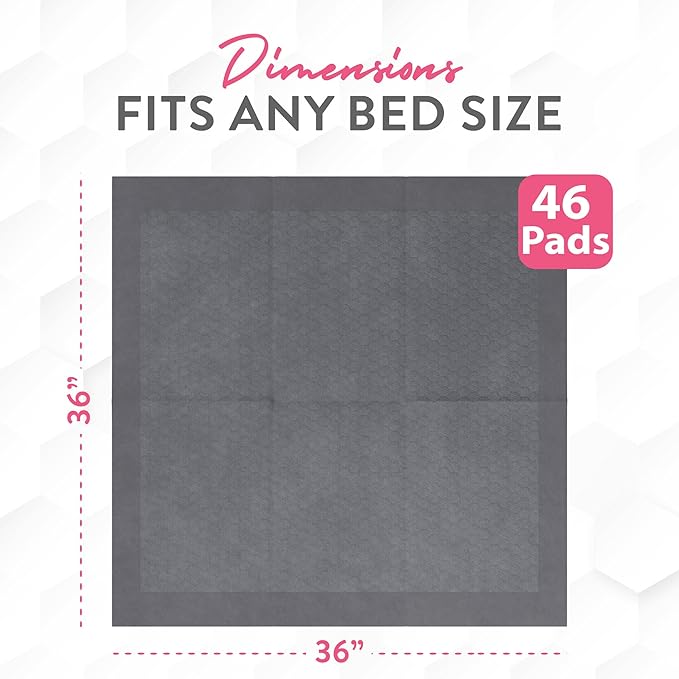 Inspire XL 36 x 36 Ultra Underpads Incontinence Bed Pads | Contemporary Modern Design | Hospital Bed Pads Disposable Adult Extra Large Chux Pads | Chucks Pads Disposable Adult | Medical Bed Linens.