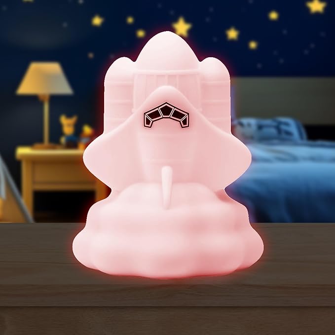 Lumipets Space Rocket LED Baby Night Light, Cordless, Touch Control, Soft Silicone Material, 8 Lulling Colors, Portable