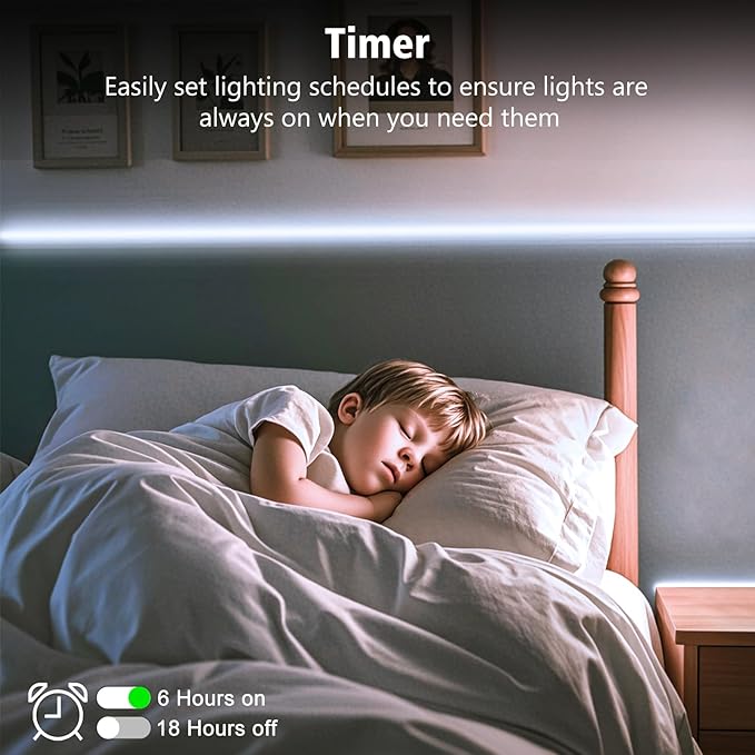 echosari 3.3FT 6000K Strip Lights Battery Operated, Tape Light with Remote 8 Modes Timer Self-Adhesive Cuttable, Strip Lights for Bedroom Cabinets Shelves TV Indoor Decor (Cool White)