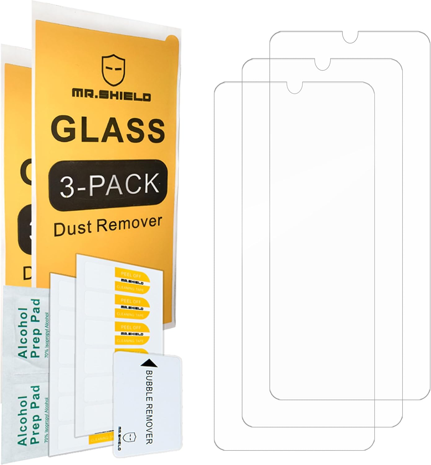 Mr.Shield Screen Protector [3-Pack] for Xiaomi (Redmi 13C) [Tempered Glass] [Japan Glass 9H Hardness]