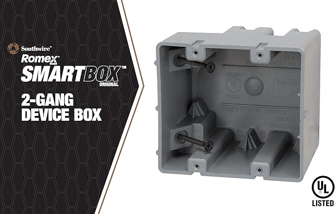 Southwire MSB1G One Gang Device Box with Depth Adjustable, Heavy Duty 42lb