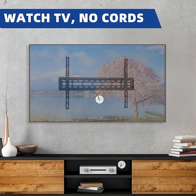 TV Wire Hider Kit for Wall Mount TV, in Wall Cable Management Kit, Includes 2 Pass Throughs and Hole Saw Drill Attachment for Easy Install（Off-White）