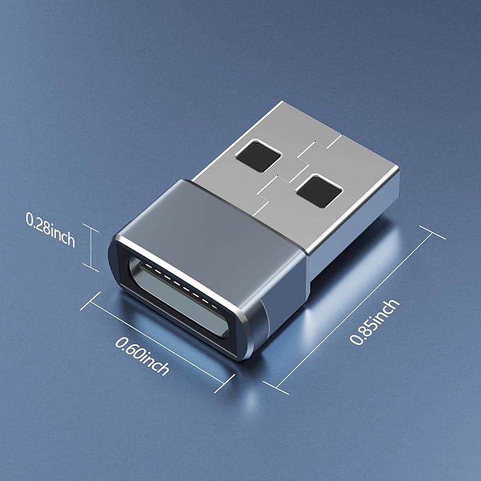 USB to USB C Adapter,USB C Female to USB Male Charger Converter Compatible with Apple Watch Ultra iWatch,Phone 17/16/15/ Pro Max Plus,Pad,S23,Car, Laptop,Charger, Quest Link, etc.7 Packs