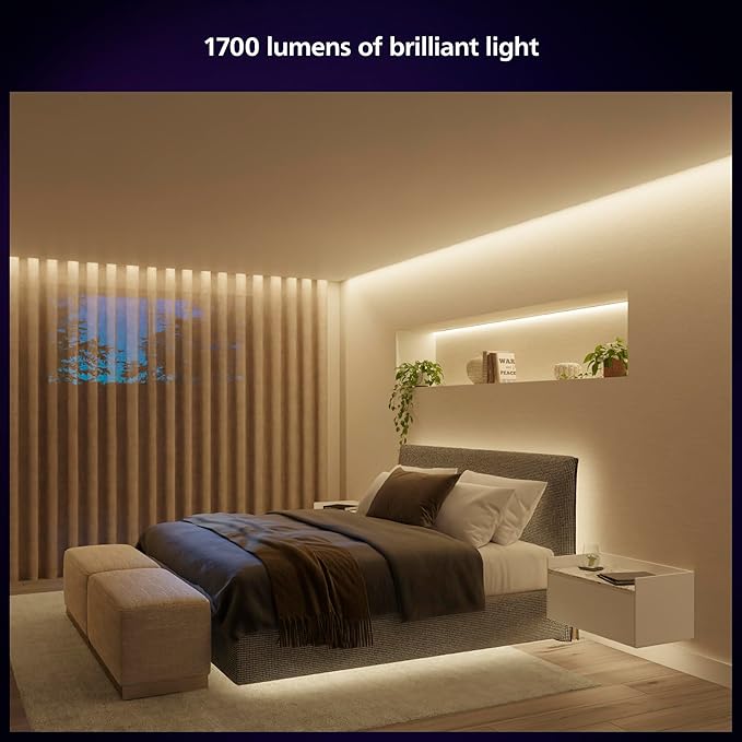 PHILIPS Hue Indoor 10 Ft Smart RGBWW LED Solo Lightstrip Base Kit, 1 Pack, Control with Hue App, LED Strip Lights Compatible with Alexa, Google Assistant and Apple HomeKit