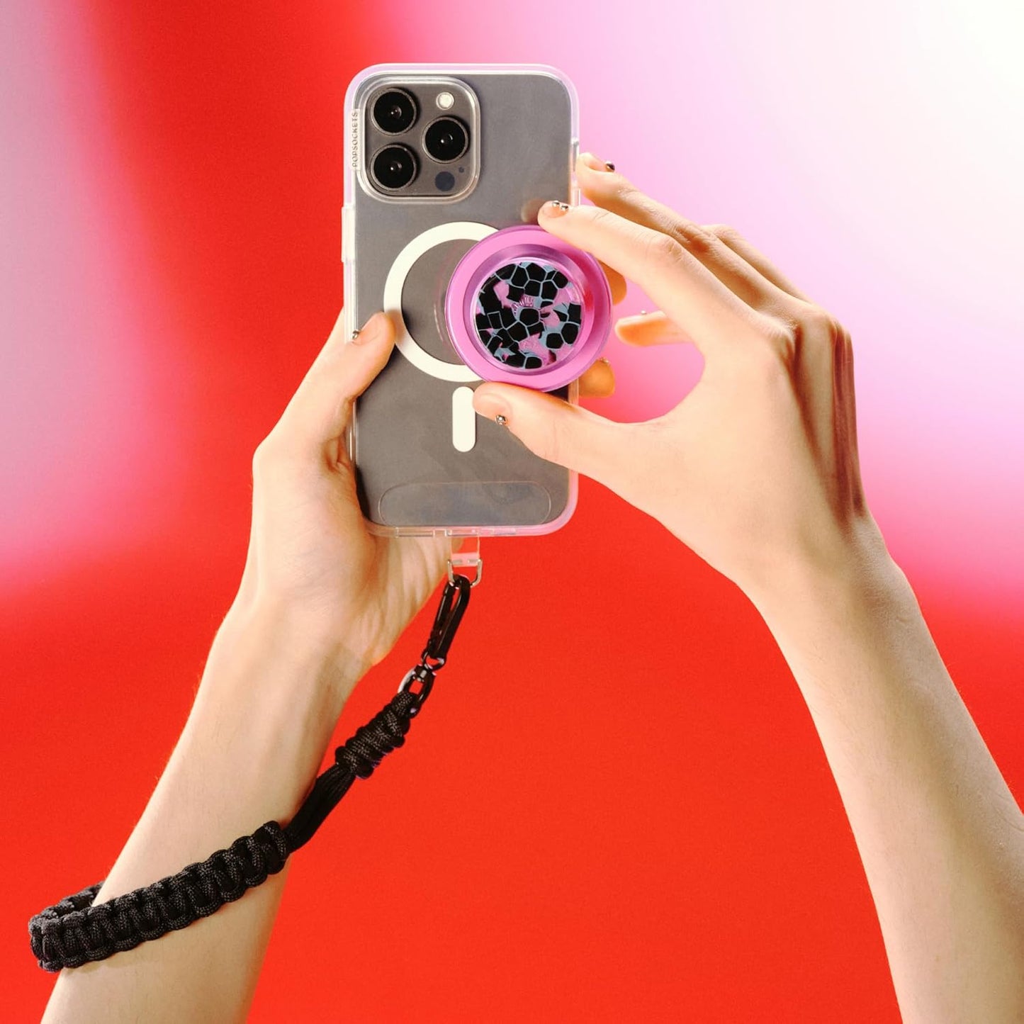 Purple Prism PopSockets Phone Grip with MagSafe Compatibility, Wireless Charging Compatible Phone Holder.
