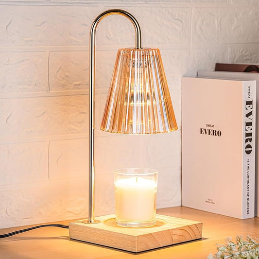 Marycele Candle Warmer with Timer, Vintage Amber Nightstand Candle Warming Lamp for Home Room Decor, Dimmable Wax Warmer for Jar Candles, Wedding Registry Gifts for Women Couples 2025