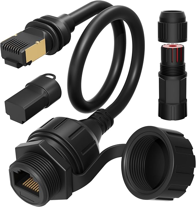 Starlink Ethernet Adapter Gen 3/Mini, Starlink Mini Cable Extension to RJ45 Coupler Waterproof Compatible with Starlink Standard Gen 3 Dish and Router (1 Pack)