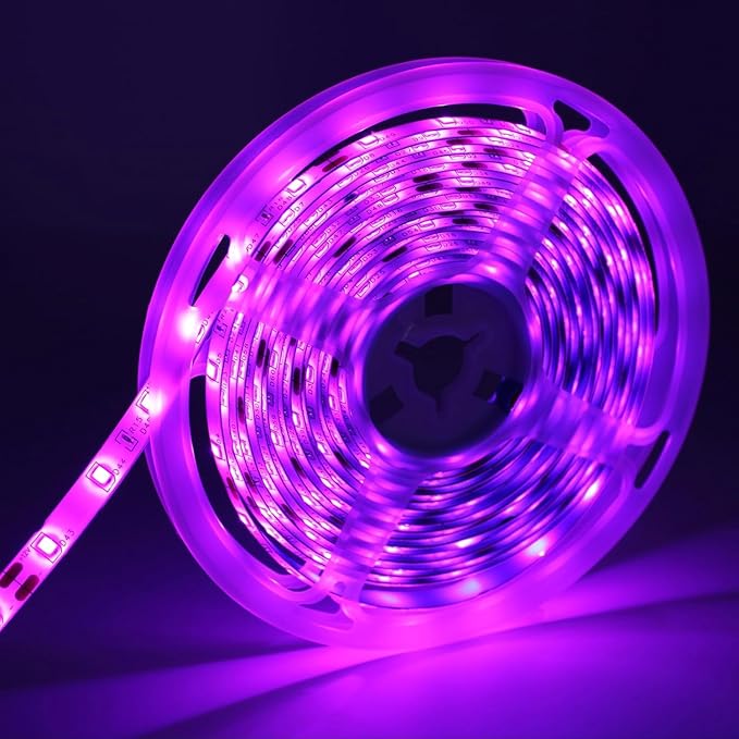 iNextStation Pink LED Strip Light, 16.4ft 5M 2835 SMD 300 LEDs 12V Flexible Cuttable LED Tape Light for Bedroom Kitchen Cabinet Wardrobe TV (Power Adapter Included)