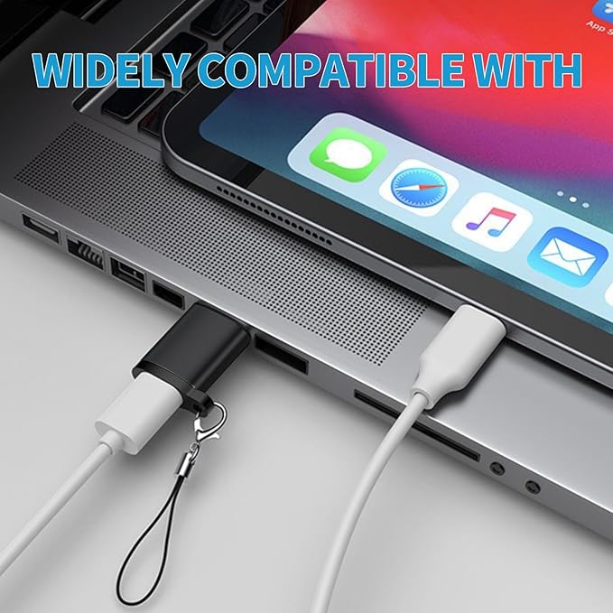 USB to USB C 3.0 Adapter 4 Pack, Type C to USB A Converter,USB-C Female to USBS Male, Compatible for Apple MacBook Pro, Mac Book, iPad, iPhone 16 15 14 13 12 Pro Max Samsung Galaxy S20-S23 More Black