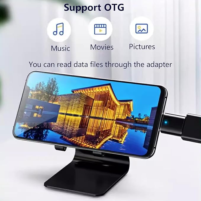 USB C Male to USB 3.0 Female Adapter, USB-C to USB-A Adapter [2-Pack] for Charging, 5Gbps Data Transfer and OTG - Black