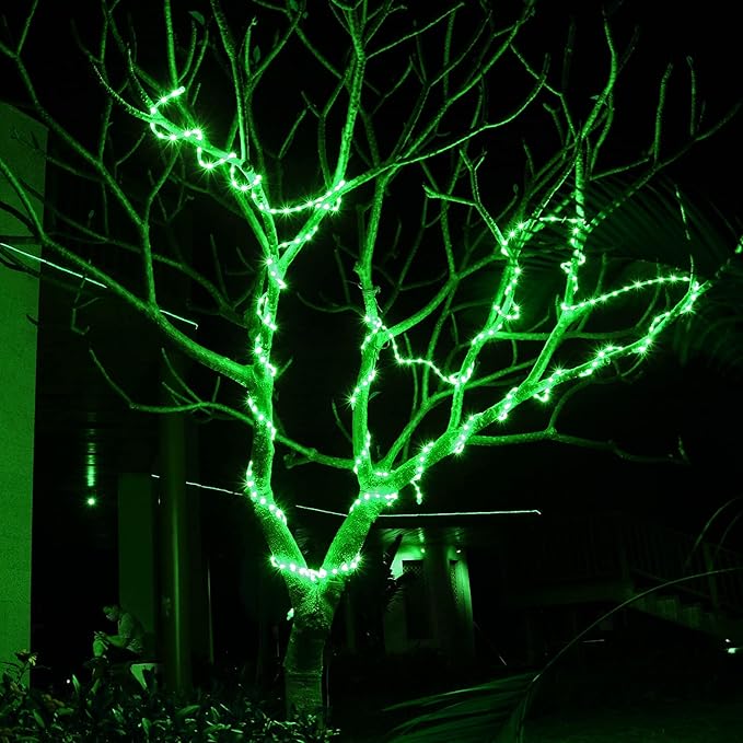 Green Rope Lights, 16.4ft Waterproof LED Strip Light, Indoor Outdoor flexibe Decorative Lighting for Home Christmas Holiday Garden Patio Party