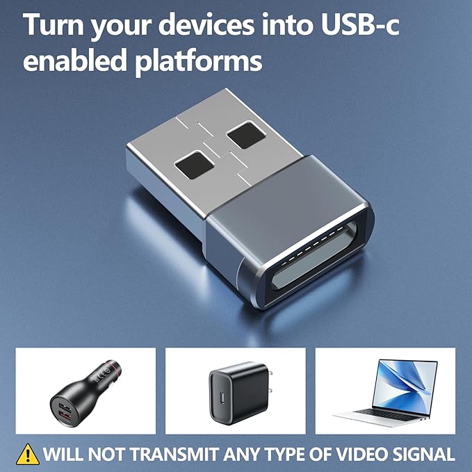 USB to USB C Adapter,USB C Female to USB Male Charger Converter Compatible with Apple Watch Ultra iWatch,Phone 17/16/15/ Pro Max Plus,Pad,S23,Car, Laptop,Charger, Quest Link, etc.7 Packs