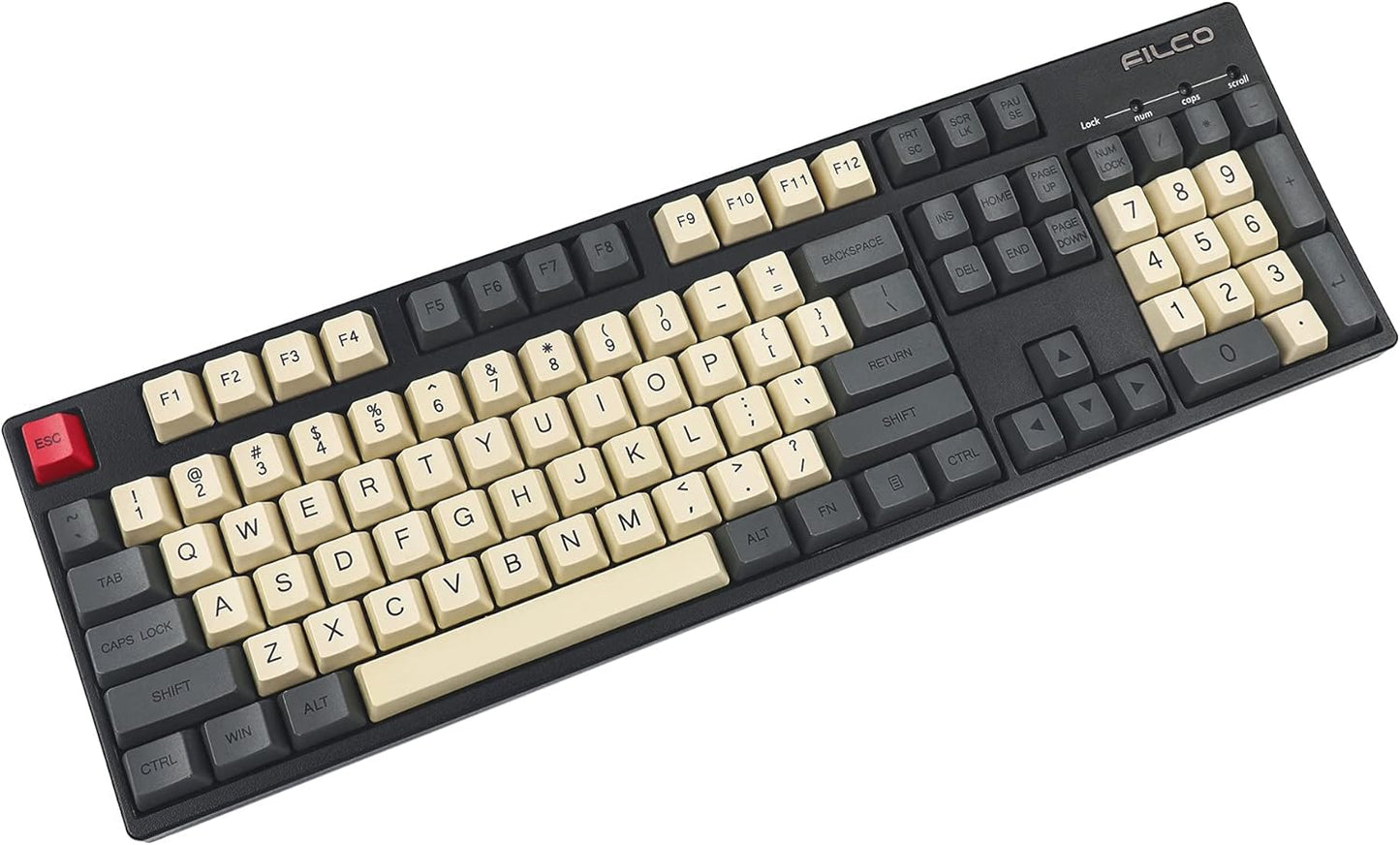 YMDK Dye Sub Carbon 96 84 ANSI ISO Keycaps - OEM Profile Thick PBT Mac Keycap Set for MX Keyboards