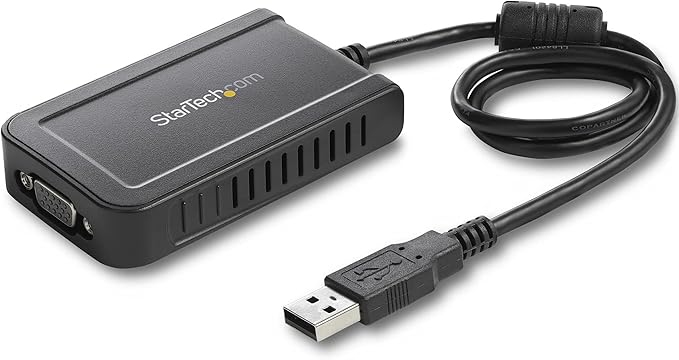 StarTech.com USB 2.0 to VGA Adapter, USB to VGA Monitor Converter for Windows, 1080p , TAA (no support for macOS/ChromeOS/Linux)