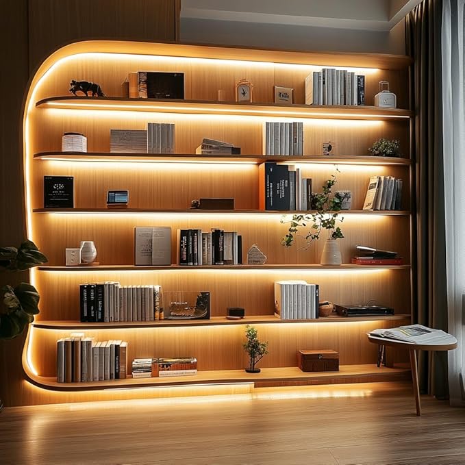 Short Led Strip Lights 5V USB LEDs Display Cabinet Lighting USB 8mm Small COB LED Strip Light 4000K Warm White Not Dimmable Flexible led for Home DIY TV Lights Indoor Use (3.28FT /1M)
