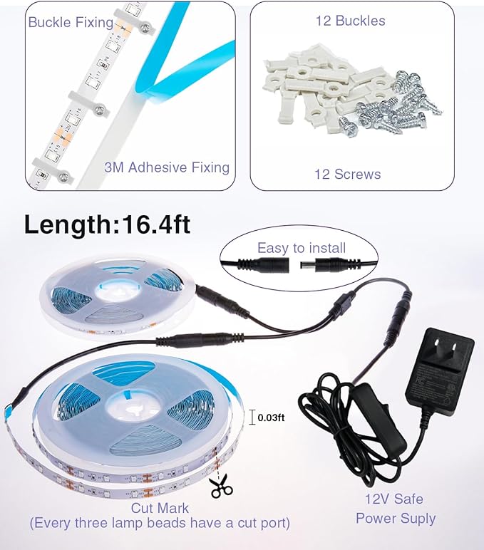 Onforu 32.8ft LED Black Light Strip Kit, 600 Units Lamp Beads, 12V Flexible Blacklight Fixtures, 10m Ribbon, Non-Waterproof for Glow Party, Indoor Birthday, Body Paint,Halloween