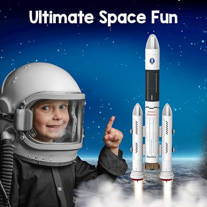 Smartivity Rocket Launcher STEM Kit for Kids 6,7,8,9,10,11,12 Years Old | Build Your Own Rocket and Launcher | Birthday Gift for Smart Kids | DIY Science Toy for Boys & Girls 6-12 Years