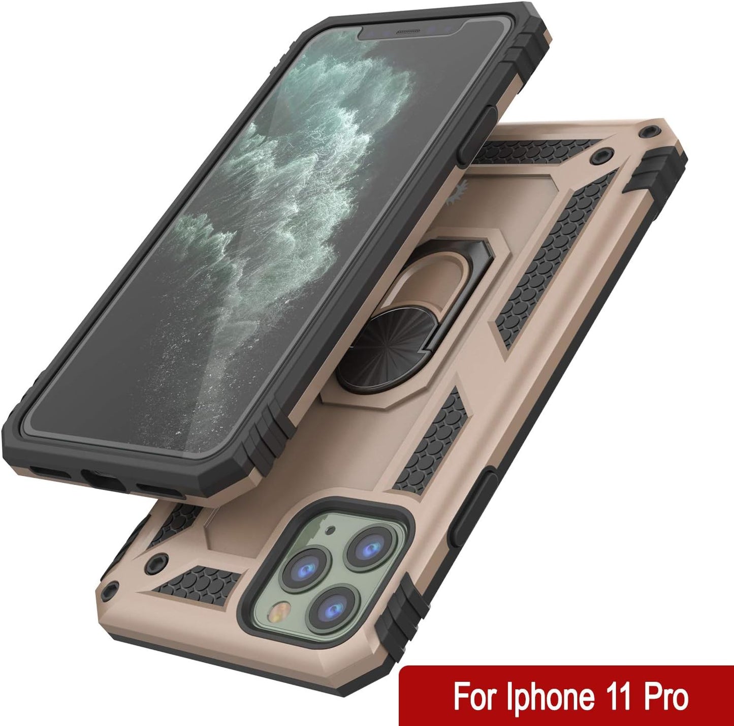 Punkcase ArmorShield Series Case for iPhone 11 Pro, Military Style Protective Dual Layer with Kickstand