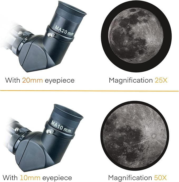 SpectrumOI Telescope for Kids & Adults - Astronomy Gift, 60mm Aperture Refractor with Carry Bag & Phone Holder