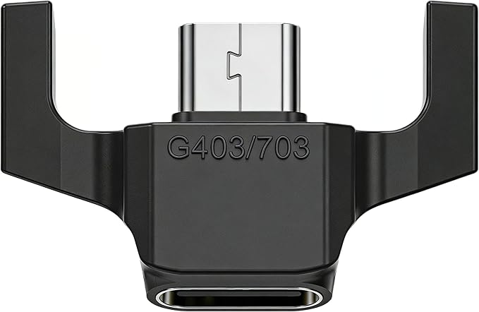 USB-C Charging Adapter Compatible with Logitech G403/703 Wireless Gaming Mouse | No Dock,Micro-USB to Type-C Converter | Compact & Lightweight Design | Charging & Data Transfer | Model-Specific