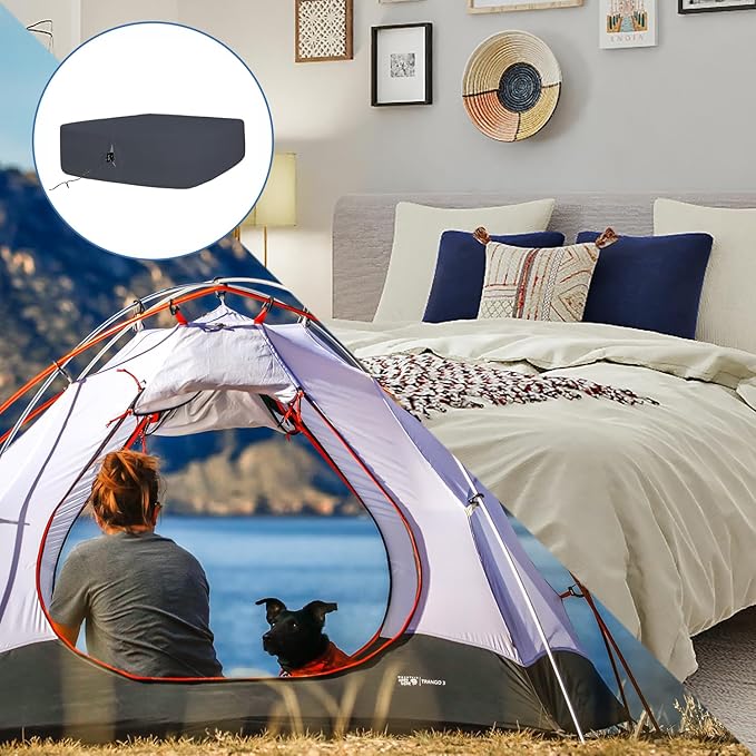 Bedecor Air Bed Sheets for Mattress Cover Removable Bed and Elastic Band Super Soft and Breathable & Deep up to 21" Black King
