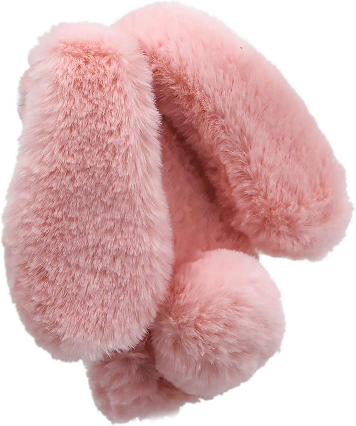 Rabbit Case for LG Stylo 6, Cute 3D Bunny Ears Soft Furry Hairball, TPU Bumper Protective Skin Cover for Women Girls