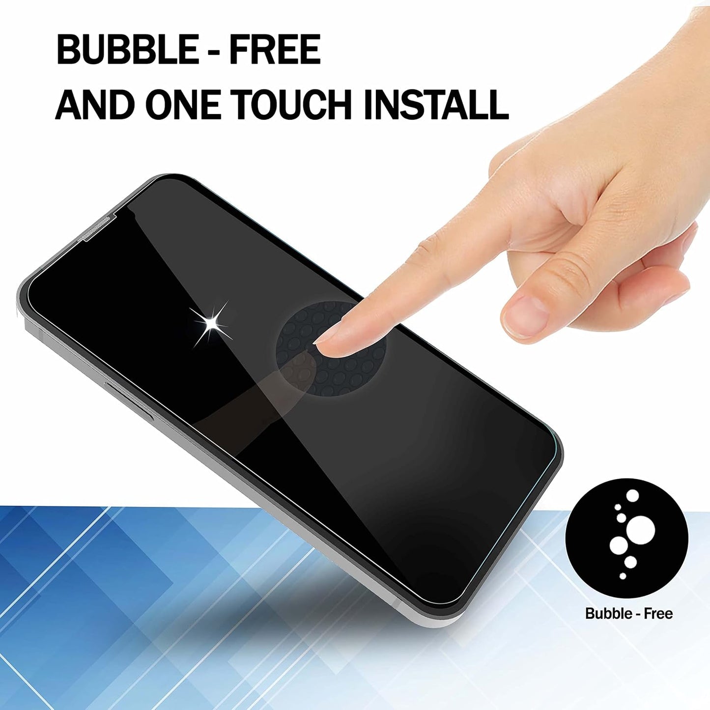 RKINC Screen Protector (4-Pack) for iPhone 12 Pro Max 6.7-Inch - Tempered Glass Film, 0.33mm, Bubble-Free