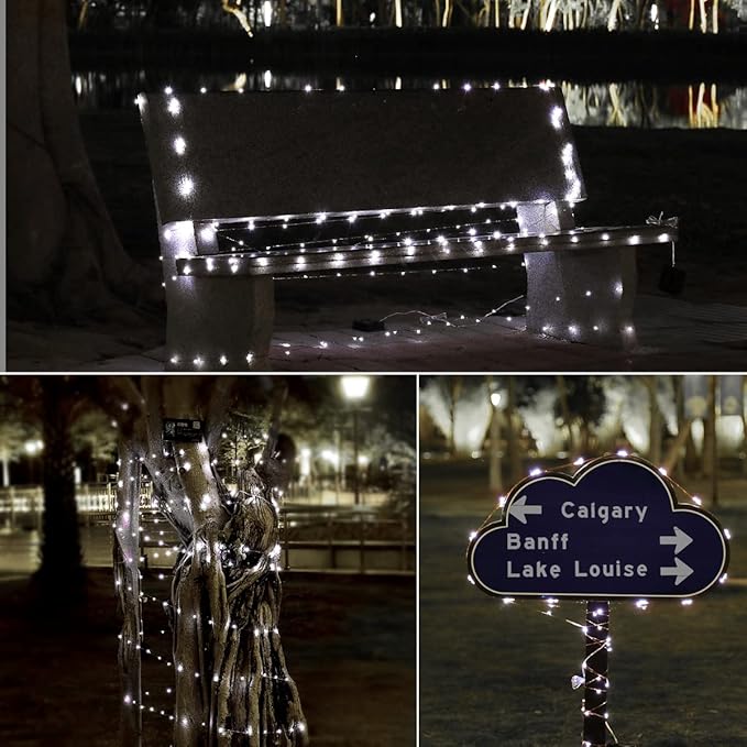 Mikasol Fairy Lights Battery Operated, 16 Packs Mini 3*AAA Battery Powered Copper Wire Led Starry String Lights Firefly Lights for Bedroom, Christmas, Parties, Decoration (5m/16ft Cool White)