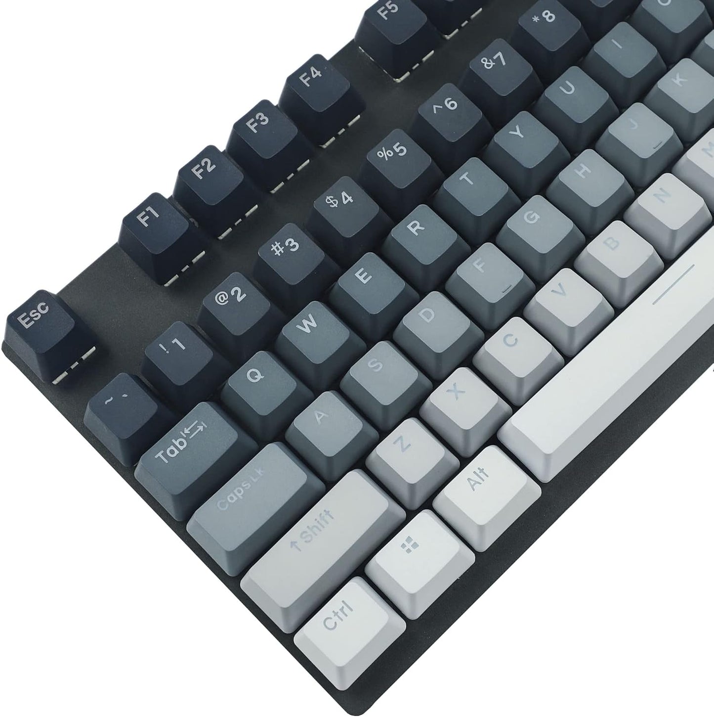 YMDK Double Shot 108 Dyed PBT Keycap Set, Rainbow Carbon Sunset Backlit for MX Switches (Polar Day)