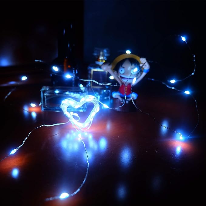 YJFWAL 24 Packs Fairy Lights Battery Operated, LED String Lights 10.2FT 30LEDs Waterproof Copper Wire Firefly Light, Mini Starry Moon Lights for DIY Crafts Wedding Party Christmas Decor (Cool White)