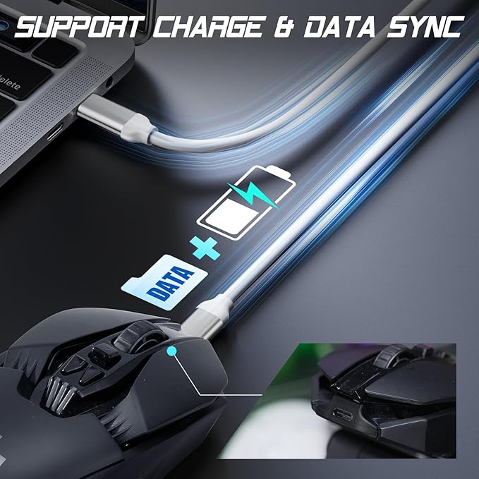 USB-C Adapter Compatible with Logitech G903 Wireless Gaming Mouse,Micro USB to Type-C Converter | Model-Specific Fit | Support Charge & Data Sync | 3-Second Install | 10K+ Durability