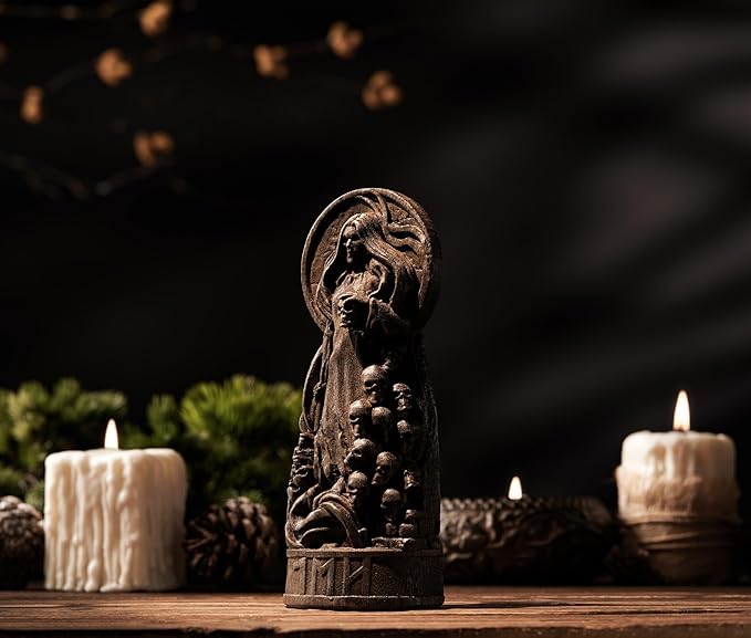 Hel Norse Goddess, Hel Viking Goddess, Pagan Altar Figure, Norse Gods, Pagan Statue, Scandinavian Goddess, Viking Statue, Norse Pantheon (Black)