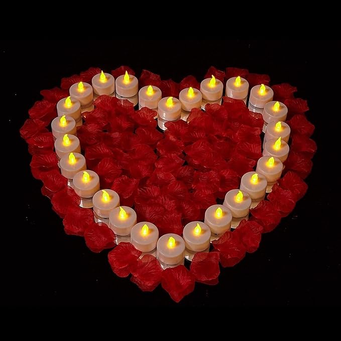 LED Tea Lights Candles- 12PACK Warm Yellow Flameless Candles Realistic and Bright Flickering Long Lasting 200Hours for Holiday Celebration,Party,Home Decoration,Battery Operated